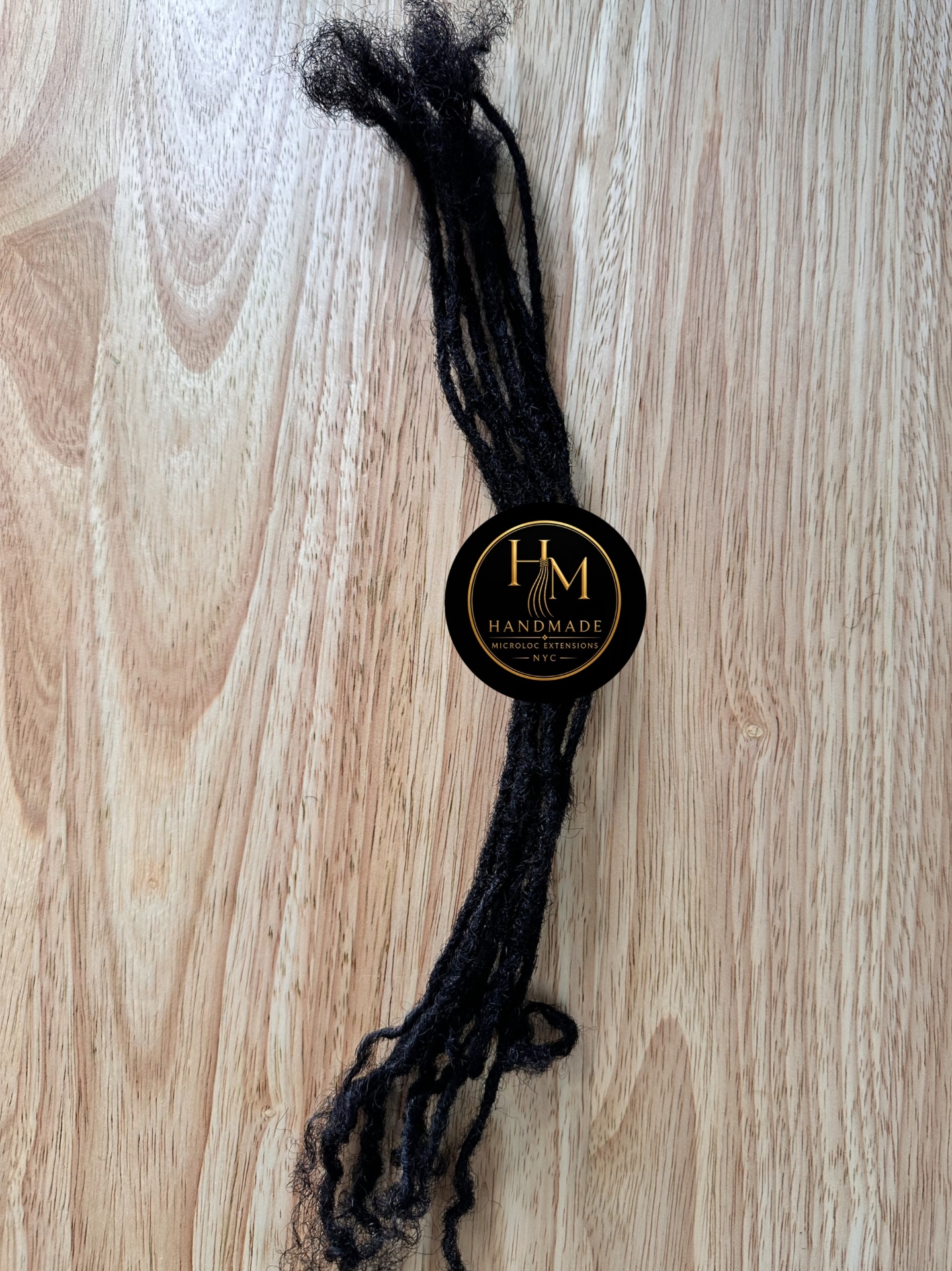 2.5 mm, ten inches, natural black hair handmade micro-interloc extensions