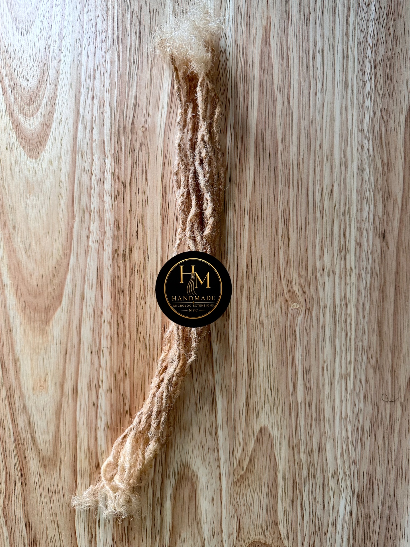 2 mm blonde handmade micro-interloc extensions